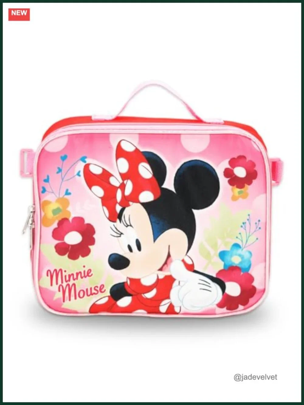 16in Kids Backpack with Lunch Box Set - Minnie Mouse Bookbag Insulated Lunch Bag